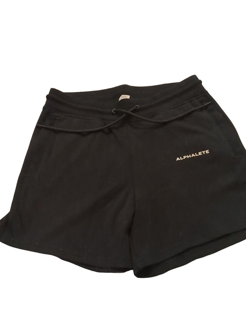 Alphalete essential core black shorts size large